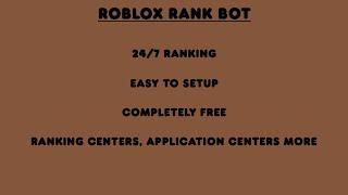 Roblox Group Ranking Bot Tutorial