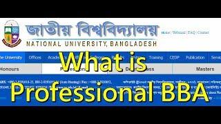 BBA Professional of National University, Bangladesh || জাতীয় বিশ্ববিদ্যালয়ের প্রফেশনাল বিবিএ