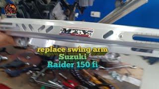 install m.t.v swing arm #suzuki #raider150fi #kalangismotovlog