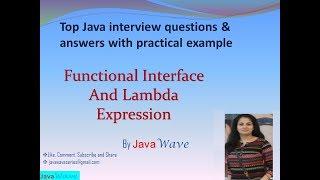 Functional Interface And Lambda Expression