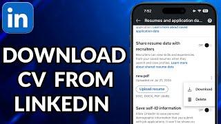 How To Download CV From LinkedIn On Mobile