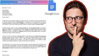 How To Make a Free Cover Letter Template Using Google Docs (2024)