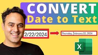 How to Convert a Date to Text in Microsoft Excel