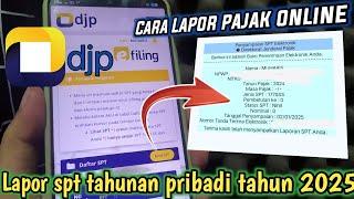 cara lapor pajak spt tahunan pribadi 2025 online