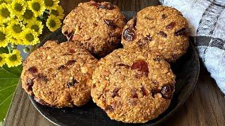1 cup oatmeal, no sugar! The best German oatmeal cookie recipe!