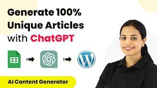 How to Generate 100% Unique Articles using ChatGPT (within a Minute)