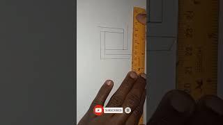 How to draw impossible square #art #shorts