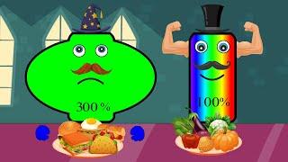  Junk food VS Vegetables Mobile Battery Charging Animation || FasT Mew