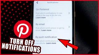 How to Turn off pinterest notifications