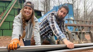 Metal Roofing STARTS NOW! | Cabin Build