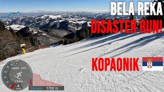 [4K] Skiing Kopaonik, Total Disaster Skiing Bela Reka (Closed) - Damaged Skis, Serbia, GoPro HERO11