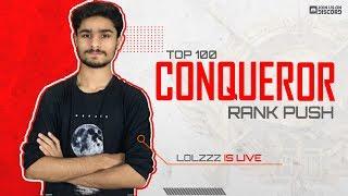 ROAD TO TOP ASIA 100 | CONQUEROR RANK PUSH!! |【Bi】LoLzZzYT | PUBG MOBILE LIVE | DONATIONS ON SCREEN!