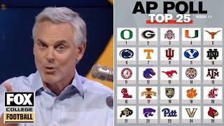 Colin rips Top 25 in CFP: Ohio state is the best team in the country. Better than Oregon, Georgia.