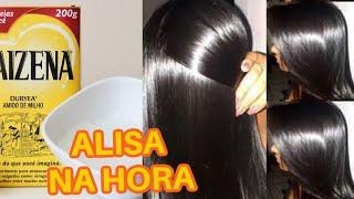 CABELO LISO ESCORRIDO SEM QUÍMICA! SELAGEM CASEIRA COM MAISENA! CABELO LISO COM MAIZENA