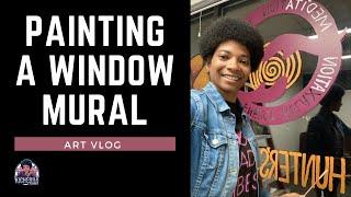 Painting A Window Mural: Art Vlog #mural #artvlog #kicherra