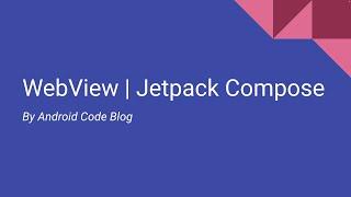 WebView | Material3 | Jetpack Compose  (Part 7)