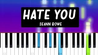 Seann Bowe - Hate You (Piano Tutorial)