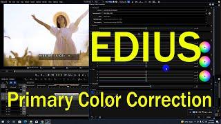 How To Primary Color Correction In EDIUS  | Cinematic color Edius Grass Valley |AS Digital Software