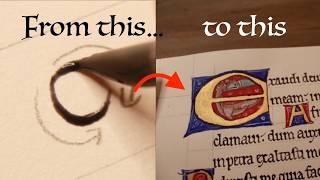 How I copy a Medieval Manuscript page, OR: Secrets of the Fishy Psalter