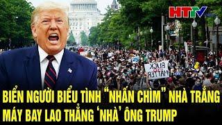 Bản tin quốc tế 10/3: Biển người “tấn công” Nhà Trắng, máy bay lao vun vút xuống dinh thự ông Trump