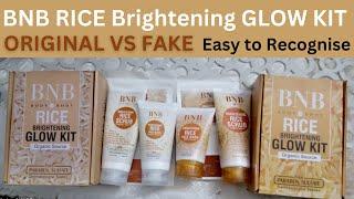 BNB Rice Glow Kit Original VS Fake | Difference Between Original And Fake | Easy To Recognize
