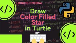 How to draw a star in Python using Turtle #Shorts