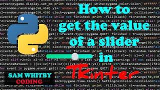 How to Get the Value of a Slider in Tkinter