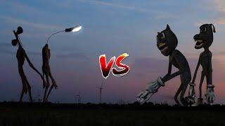 Siren Head & Light Head VS Cartoon Cat & Cartoon Dog