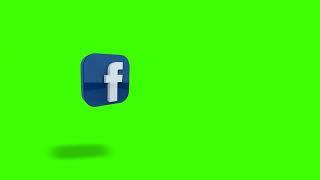 Social media 3D effect green background ।।