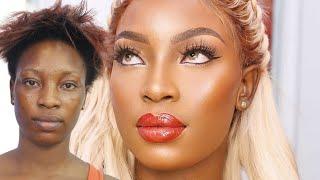 BRIDAL HAIR & MAKEUP TRANSFORMATION | FOR DARK SKIN