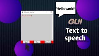 How to make a GUI text to speech app in Python | Very easy | Python | Abhicoder