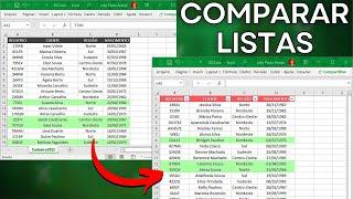 Comparar Listas no Excel | Comparar Colunas com ProcV entre duas planilhas