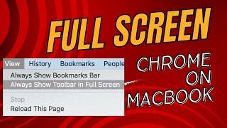 How to hide address bar or search bar on chrome full screen on macbook