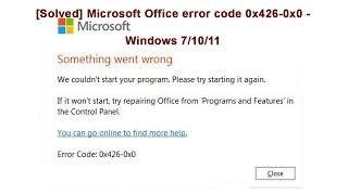 Solved Microsoft Office error code 0x426 0x0   Windows Report | Learn Bulk