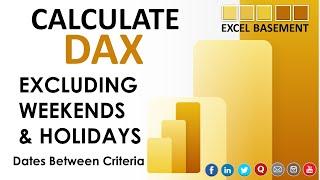 Total Sales based on Dates Between & Excluding Weekends and Holidays in POWER BI | CALCULATE DAX