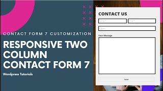 Contact form 7 Multi-Column form - inline fields - Responsive Form CSS Design