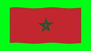 Green Screen Morocco Flag | Morocco National Flag | Morocco Animation Flag | Morocco Waving Flags