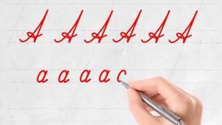 Русский алфавит. Пишем красиво. буква "А". Есть новые ролики на канале. Russian handwriting.