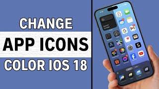 How To: Custom Color Home Screen App Icons for iPhone in iOS 18!