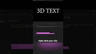 How to create 3D Animated Rotating Text in Adobe Premiere Pro #tutorial