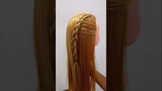 Beautiful hairstyle||easy hairstyle||braided hairstyle||open hairstyle||party hairstyle#hairtutorial