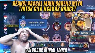 REAKSI PASCOL MAIN BARENG MIYA TIKTOK! ASLI NGAKAK BANGET! | TOP GLOBAL 1 MIYA - MLBB