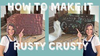 How to get the Rusty Crusty look on metal/wood/plastic!!! Spindle DIYs/Rustic Shabby Decor