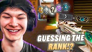 SINATRAA PLAYS GUESS THE RANK... (VALORANT, LoL, CS, OW)