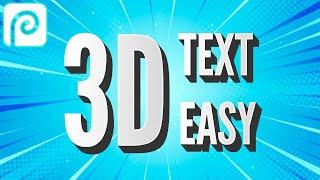 Create 3D text effect easily in Photopea