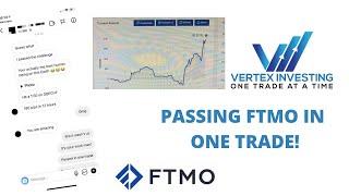 PASSING FTMO WITH ONE TRADE WITH THIS FREE STRATEGY! | VERTEX INVESTING