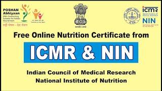 Nutrition Certificate for ICMR and NIN | Indian Council of Medical Research