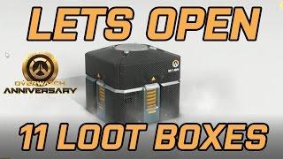 Let's Open 11 Overwatch Anniversary Loot Boxes