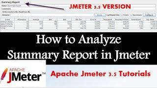 Jmeter Tutorial | How to Analyze Summary Report in Jmeter