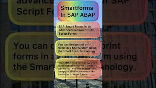 SAP ABAP Shorts what is Smartforms